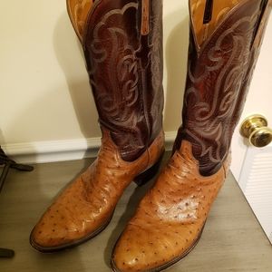 Lucchese Ostrich Leather Boots